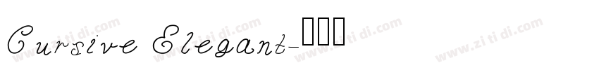 Cursive Elegant字体转换
